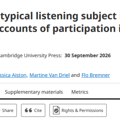 New article: The Neurotypical Listening Subject